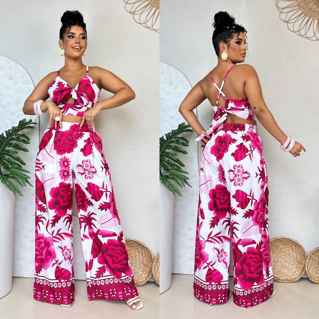 O que é Conjunto Calça Pantalona e Cropped Estampado? Guia e Onde Comprar | BuscaProdutos