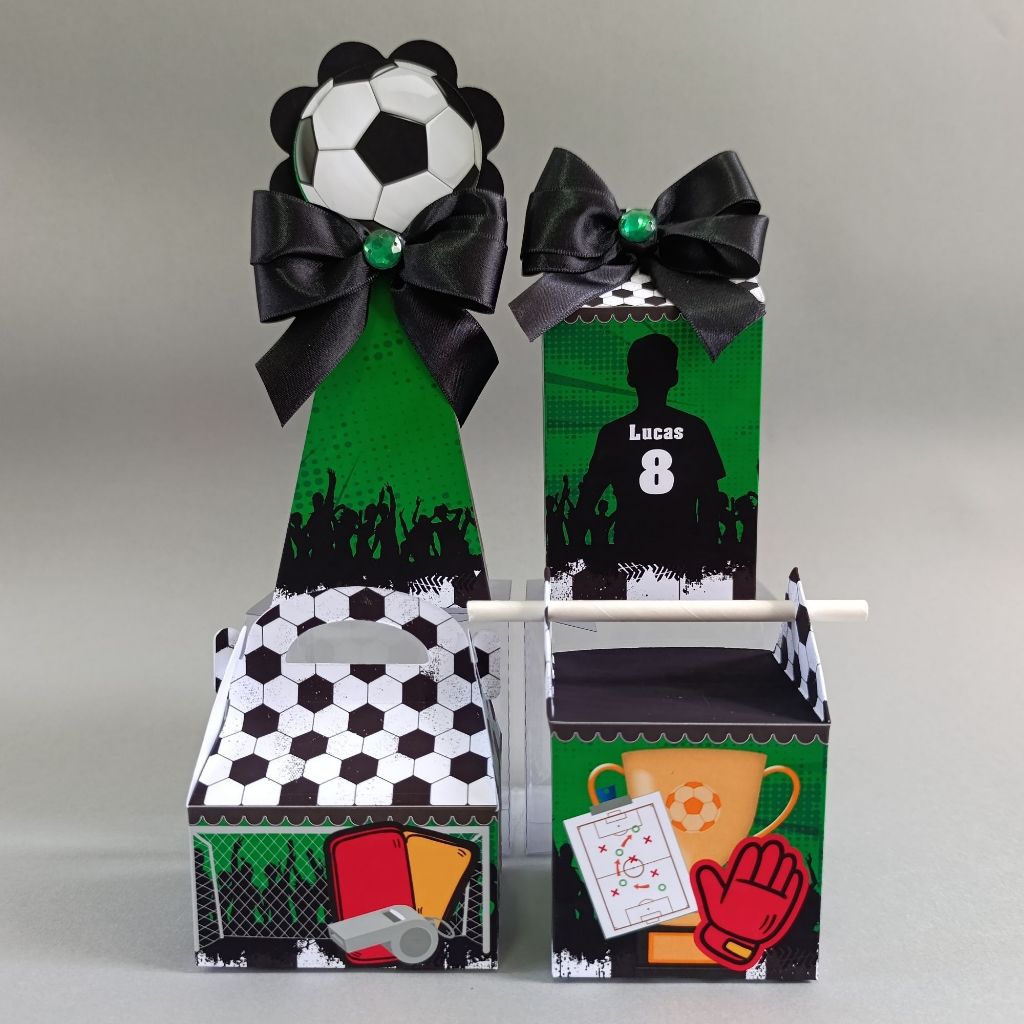Kit Caixas Personalizadas Futebol | Lembrancinhas Festa | Kit festa Futebol | Caixas lembrancinha