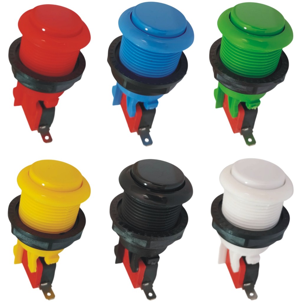 6 Botões Fliperama/Arcade Nylon c/ Micros p/ Arcade / Bartop / Fliperama, Etc.. em Oferta na Shopee