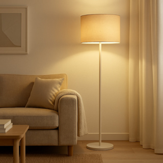 Abajur De Chão Suécia 40x165 Luminária Com Cúpula De Tecido Para Sala Quarto em Oferta na Shopee