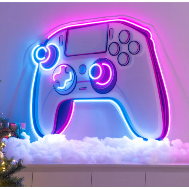 Painel Neon LED com Impressão UV de Alta Qualidade - Controle de videogame, gamer