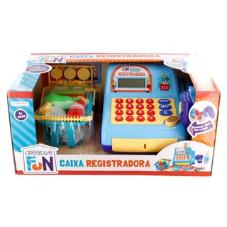 Caixa Registradora Azul Com Luz e Som Creative - Multikids BR386 em Oferta na Shopee