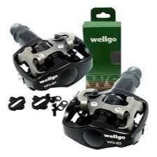 Pedal Clip Encaixe P/ Bike Mtb Wellgo Wpd-823 C/ Taco 9/16 Preto