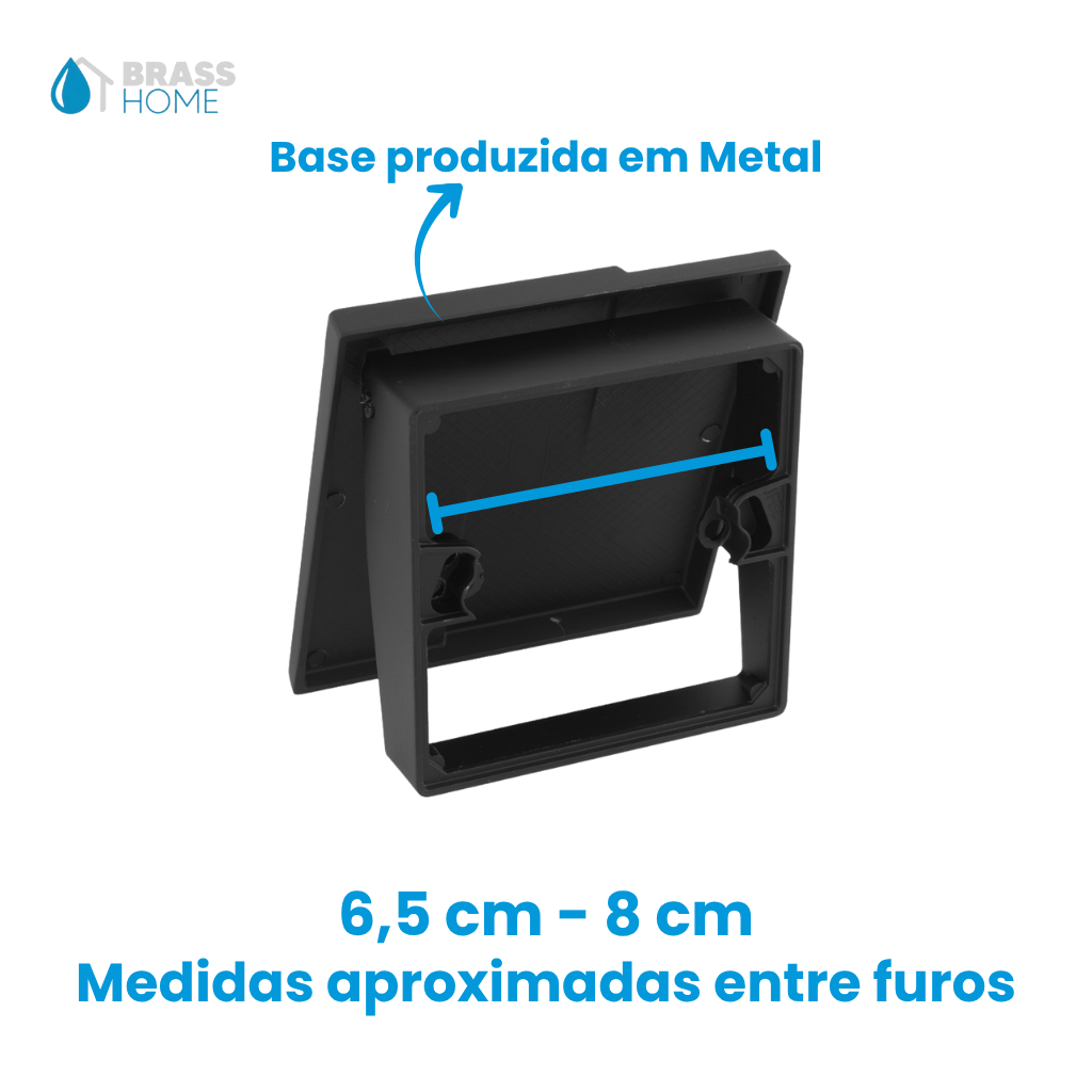 Kit Abstra Acabamento Válvula de Descarga + Acabamento Registro Pressão ou Gaveta - 100% Metal Preto — imagem 2 de 2