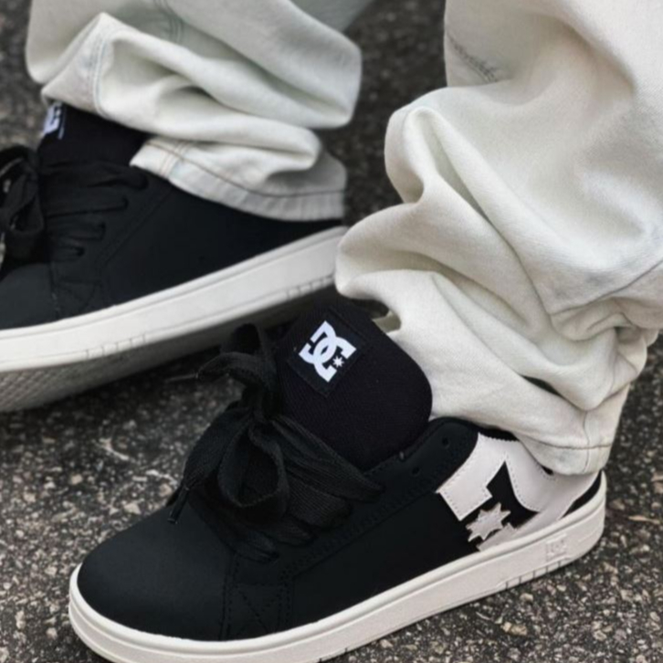 Lançamento Tênis DC Shoes Court Graffik TX Preto/Branco street