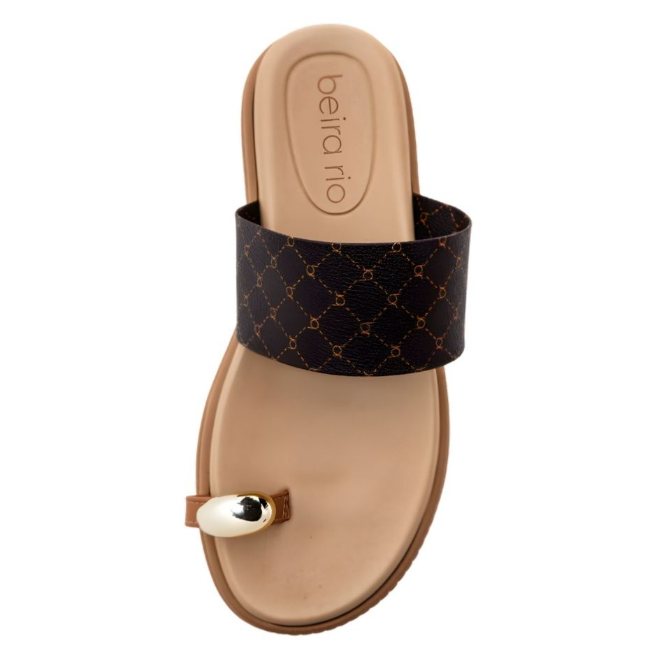 Sandalia Feminina Papete Beira Rio Joia Dedo Macio Ultraconforto