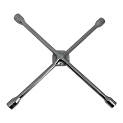 Chave de Roda Cruz 4 Bocas Aço Reforçada 17x19x21x23 Profissional