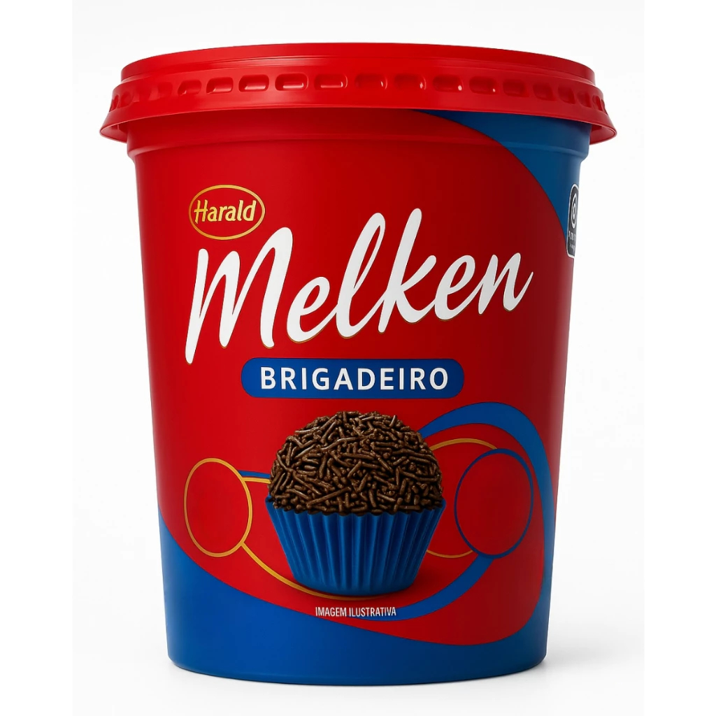 Brigadeiro Pronto Profissional Melken Sabor Chocolate 1,010kg Harald
