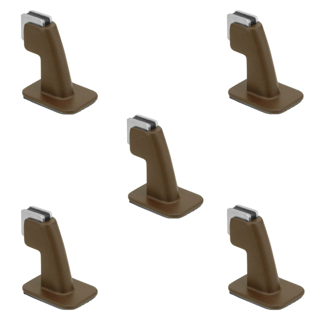 KIT PRENDEDOR BATEDOR TRAVA PORTA MAGNETICO ADESIVO 804 CORTEN MARROM IMAB IMA PISO E PAREDE