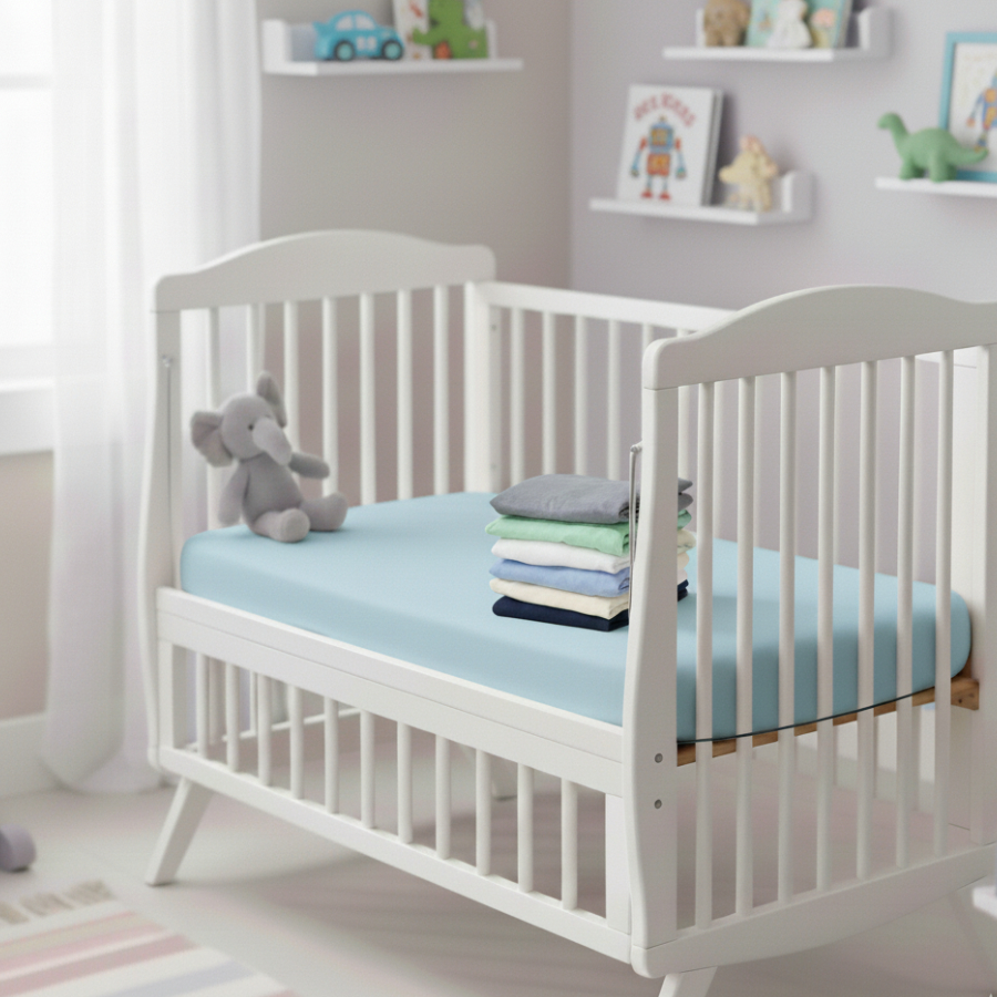 Kit 4 Lençol com Elástico Para Berço Americano 130x70cm Microfibra Alta Qualidade