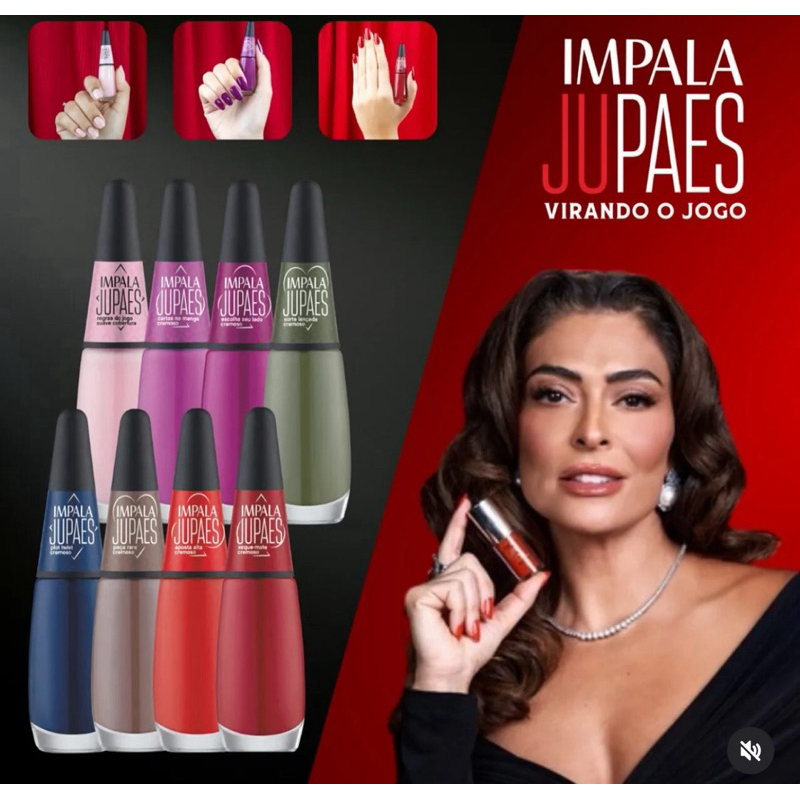 Esmalte Impala Ju Paes Coleção Virando o Jogo Hipoalergênico - escolhe sua cor