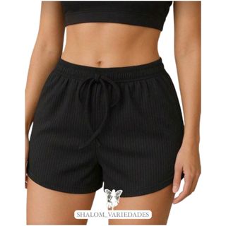Kit 2 Shorts Canelado Feminino Básico Bermuda Feminina Básica Dia a Dia Confortável Short Canelado Básico em Oferta na Shopee