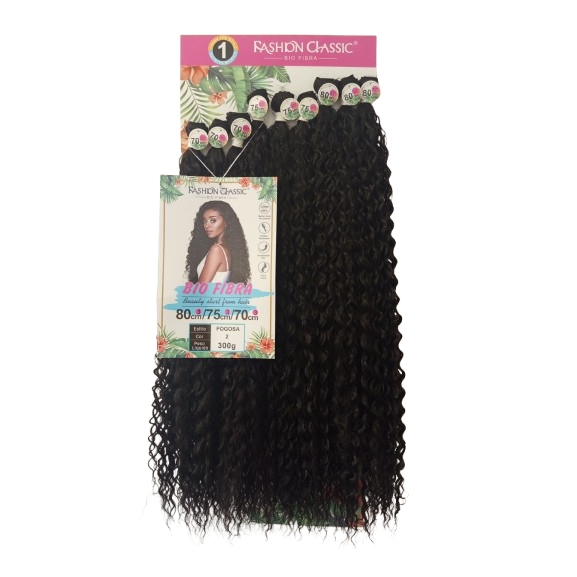 Detalhes do Cabelo Fashion Classic Fogosa Volumoso 80cm Cacheado 300g