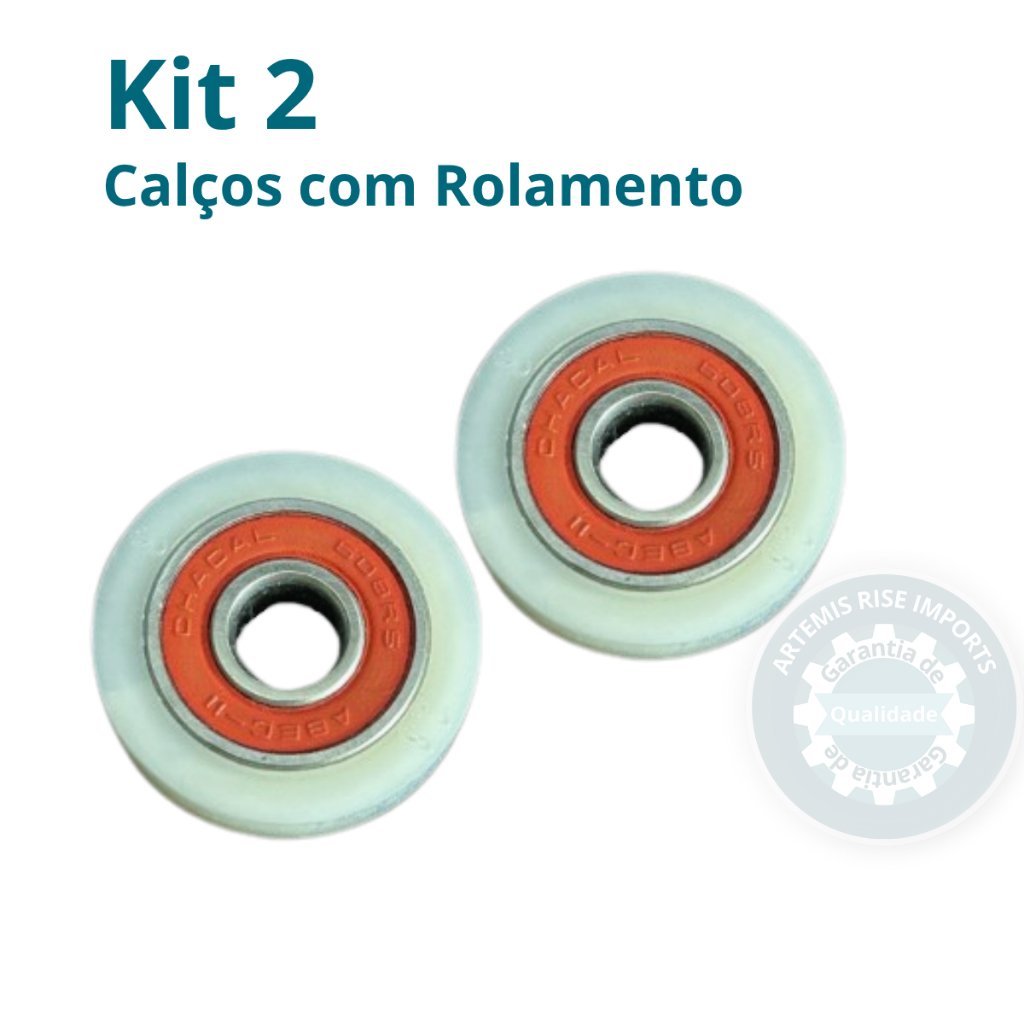 Kit 2 Calços com Rolamento 608RS 29mm para Ventilador 30 cm e 40 cm Compatível