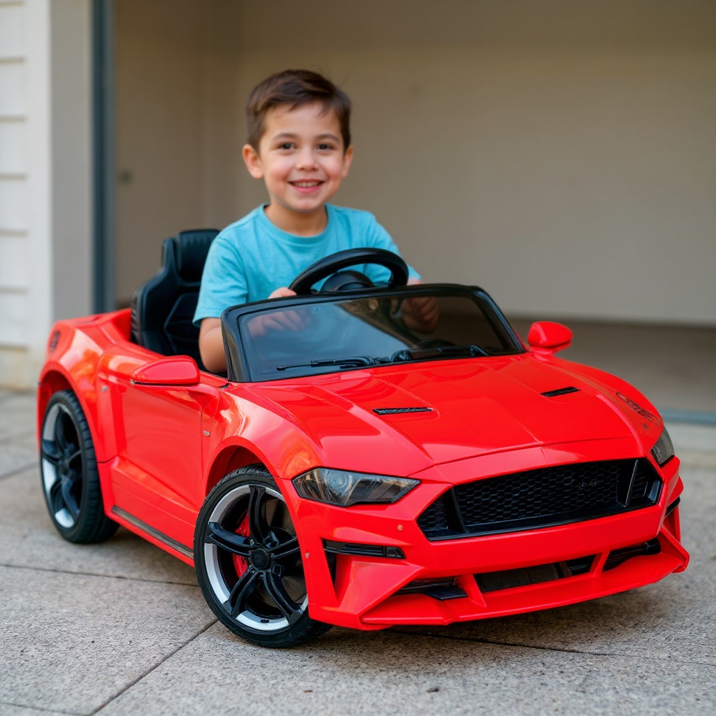 Imagem Carro Eletrico Infantil Mini Carrinho para Crianças 2 a 5 anos com Controle Remoto Vermelho Top Luxo