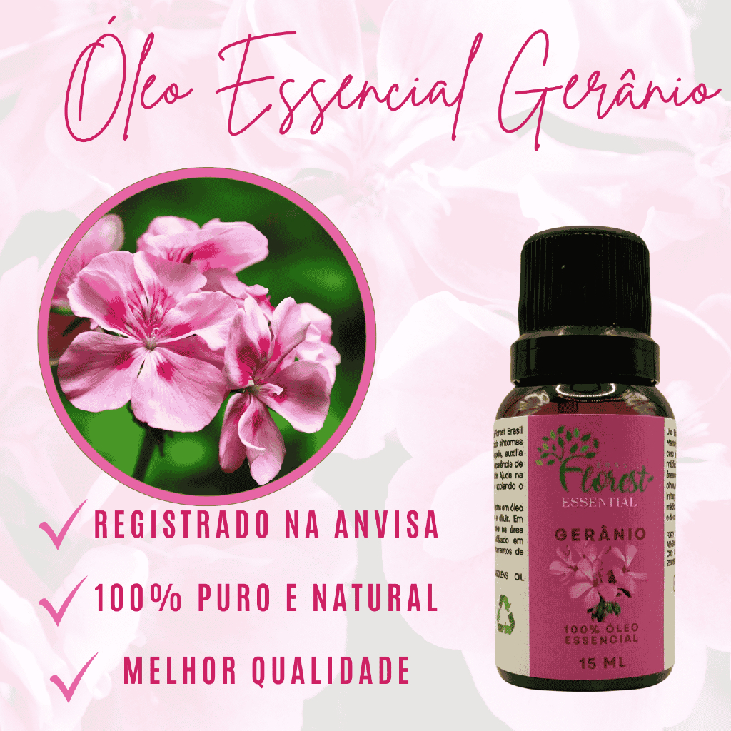 Óleo Essencial de Gerânio Florest Brasil