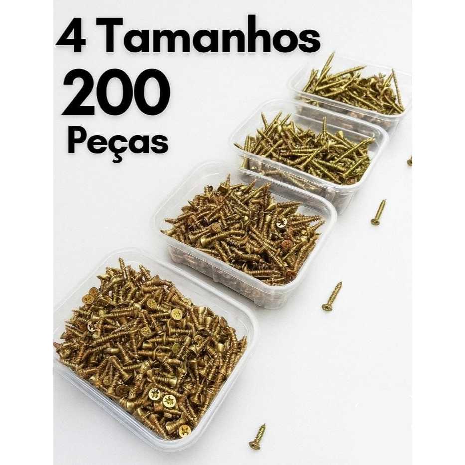 Kit Parafuso para Madeira Philips Chipboard Marcenaria MDF Artesanato Parafusos para Móveis em Oferta na Shopee