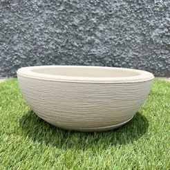 Vaso de Planta Bacia Com Prato 34x13 Polietileno Decorativo Rosa do Deserto Orquidea
