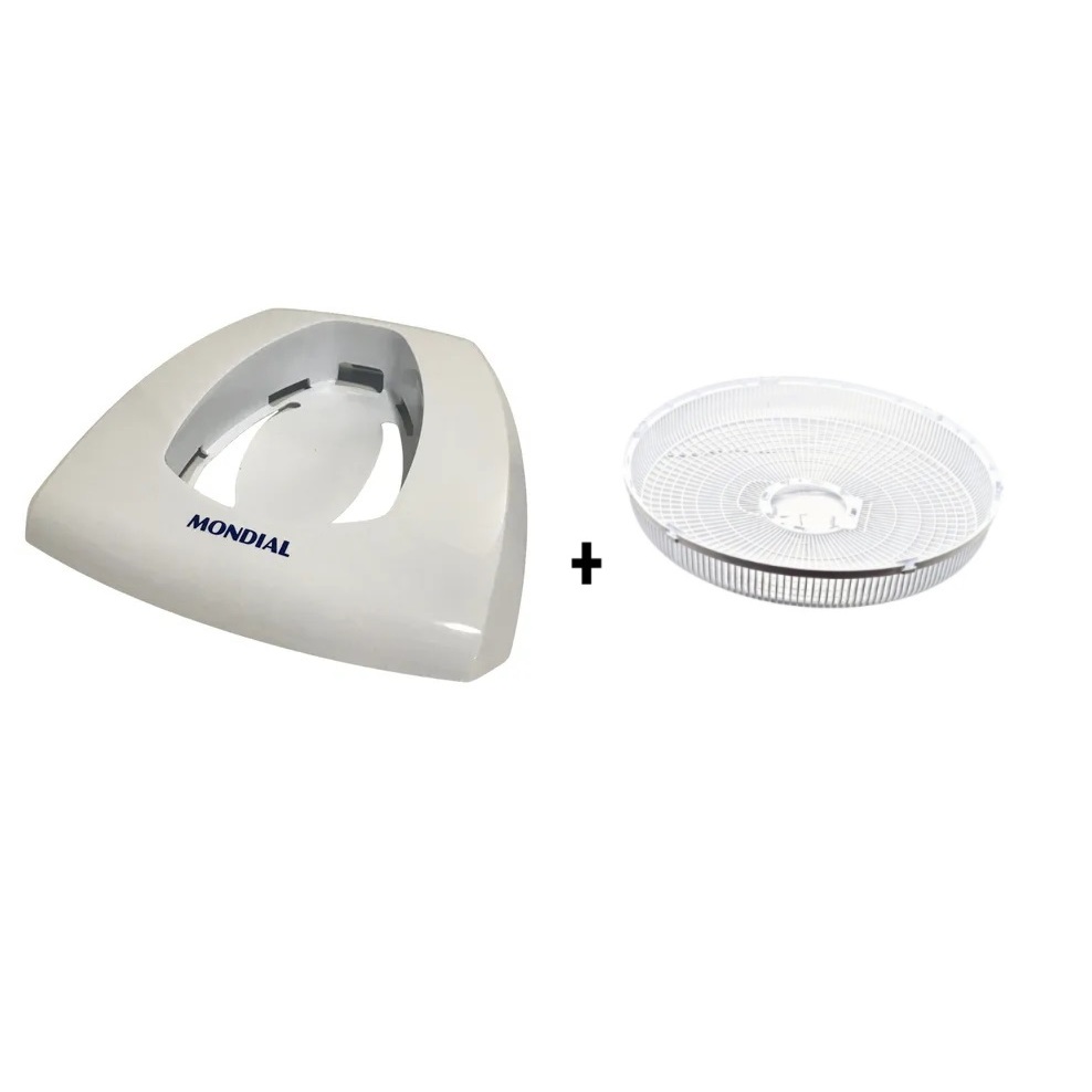 Grade Traseira + Base Ventilador Mondial 40cms VSP-40 V-40 V-45 Branco Preto Original