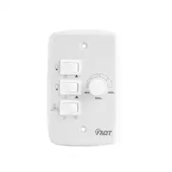 Chave Rotativa Branco Bivolt Liga/Desl Ventilador Teto 2 Luz