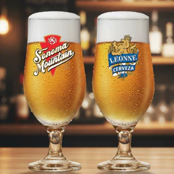 Taças para Cerveja Rótulo Royal Beer Jogo de Taça Chopp e Cerveja 330ml 2 Peças - Ruvolo