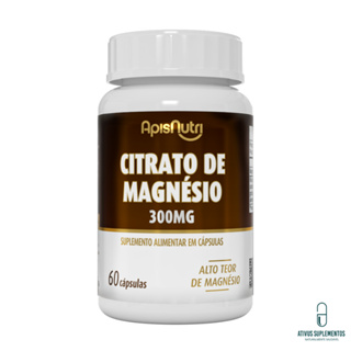 Citrato de Magnésio 300mg 60 cáps - APISNUTRI em Oferta na Shopee