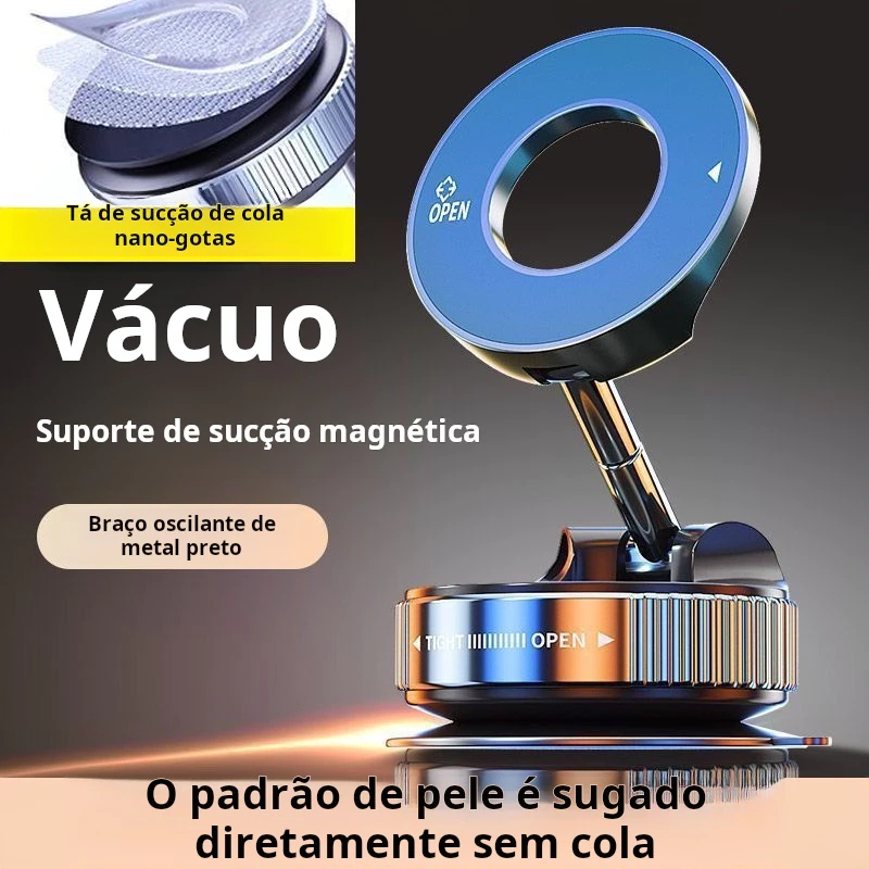 Suporte Magnético 360 ° Forte Para Telefone Carro Design Dobrável Vácuo Ajustável/Mesa/Uso Universal
