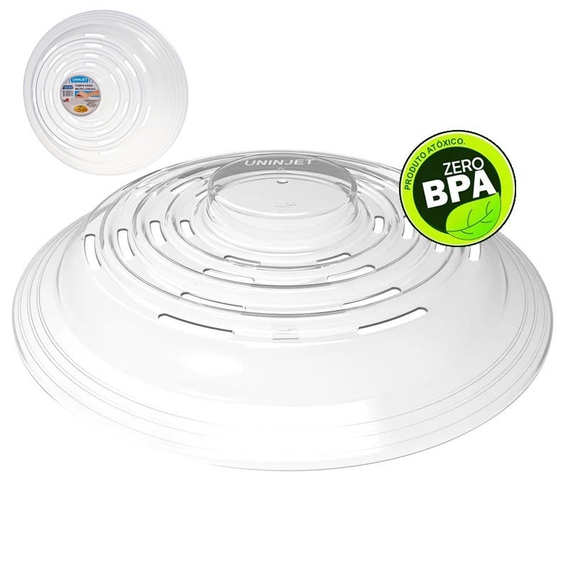 Tampa Microondas Protetora Alimentos Transparente Multiuso Com Saidas De Vapor BPA Free - Promoção em Oferta na Shopee