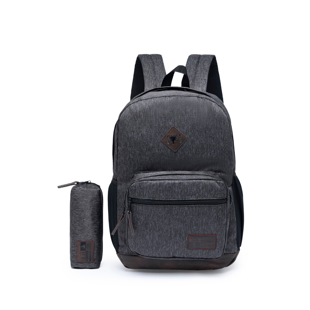 Kit Mochila Cavalera Com Estojo Resistente Escolar Faculdade Masculina