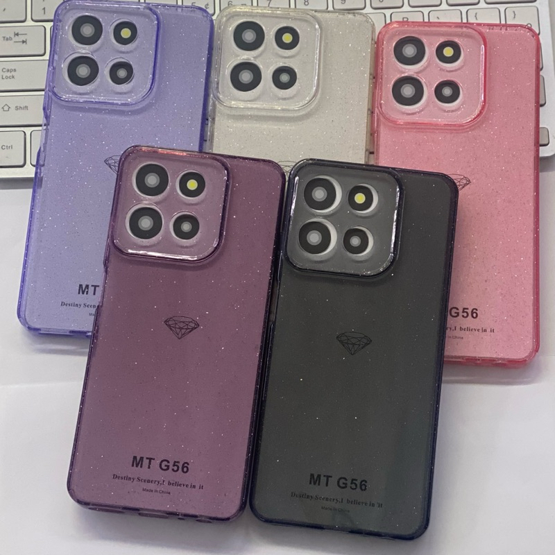 Capa Chapinha com brilho Glitter proteção de câmera  Motorola G04 G15 G24 G52 G54 G55 G56 G75 G85 G86