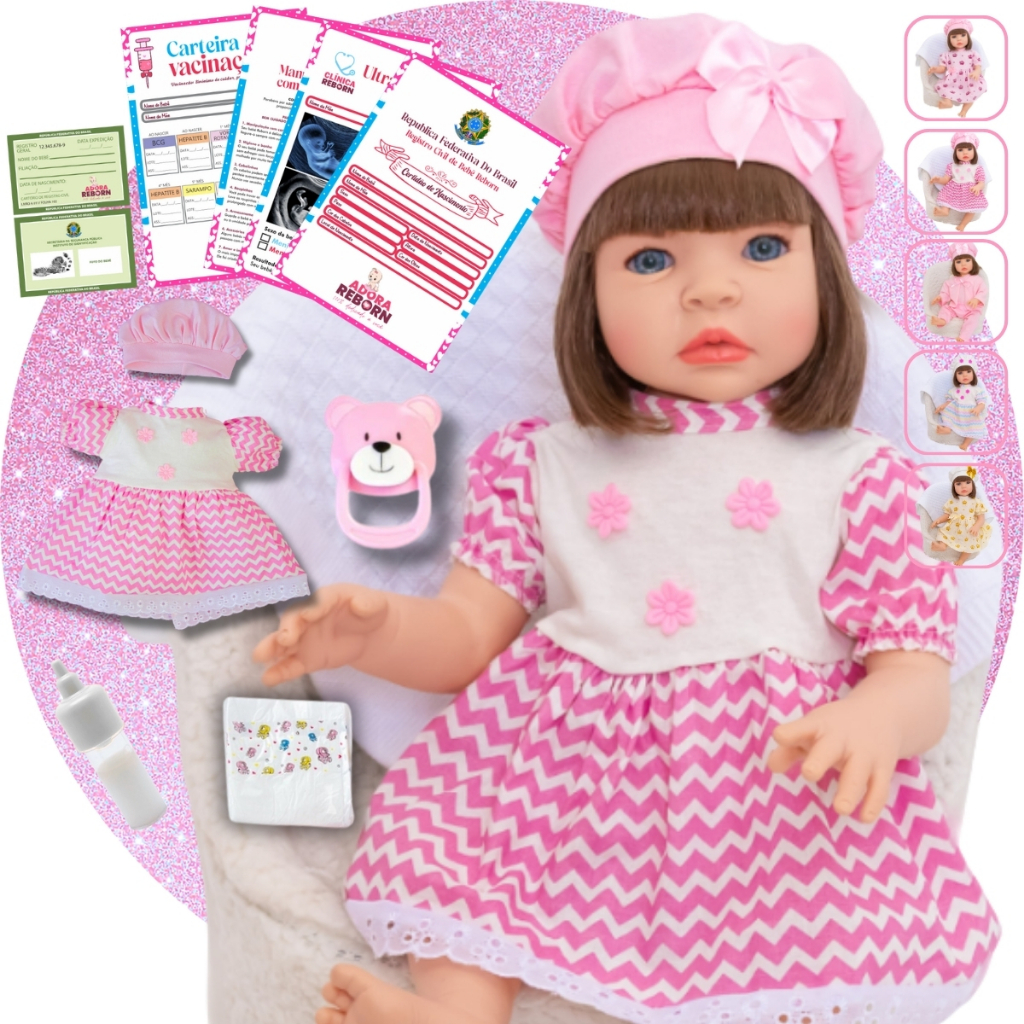 Bebê Reborn Luxo Realista de 100% Silicone Pode Dar Banho Envio Imediato em Oferta na Shopee