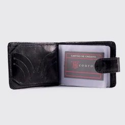 Carteira Tom Hill Couro Legitimo Soft Botao Masculina 1202