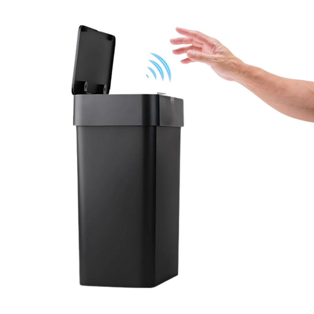 Lixeira Preta Automática Para Banheiro E Cozinha NKF Lixeira 9L Preta Cozinha Moderna Premium em Oferta na Shopee