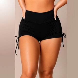 Short de Academia Feminino Hot Biquini Sunkini Curto Short Fitness Treino Cintura Alta em Oferta na Shopee