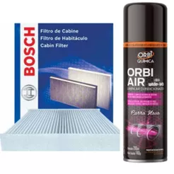 Kit Filtro Ar Condicionado E Higienizador Bosch Honda Civic G10 Fit City WRV HRV