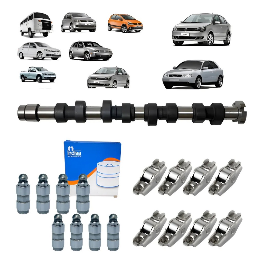 Kit Eixo Comando Tuchos Balancins Para Vw Gol Fox 1.0 8v Flex Aj Ec4501aj em Oferta na Shopee