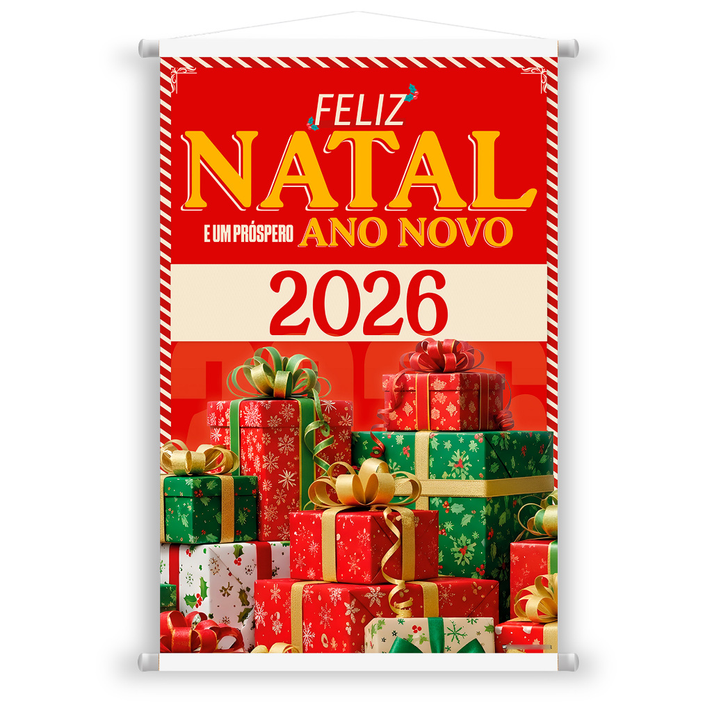 Banner Feliz Natal E Um Prospero Ano Novo Comercio 40x60cm