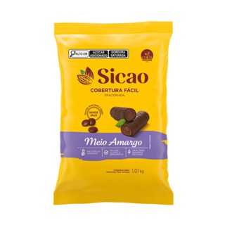Cobertura em Gotas Sicao Facil 1kg Meio Amargo em Oferta na Shopee