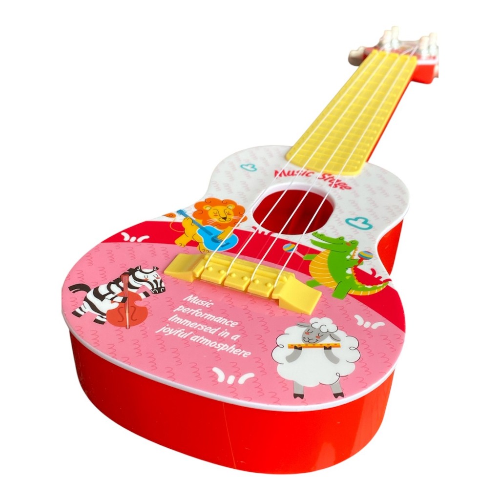 Brinquedo Musical Guitarra Violâo Infantil +2 Anos 4 Corda Educativo Para Criança