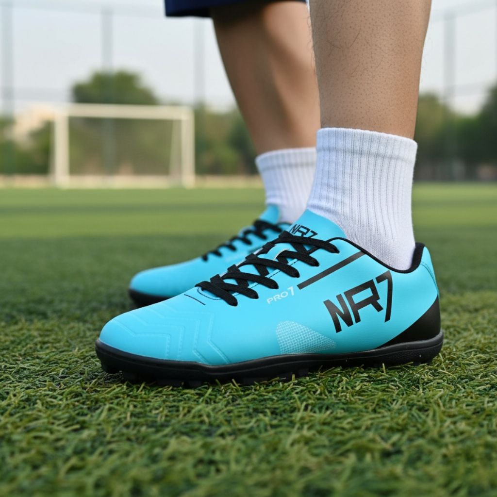 Chuteira Lona para Society Estabilidade Controle  Conforto e Sola Emborrachada