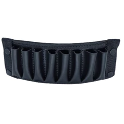 Baleiro/Cartucheira Calibre 12 – Suporte para 8 Cartuchos | Preto | Acessório Tático