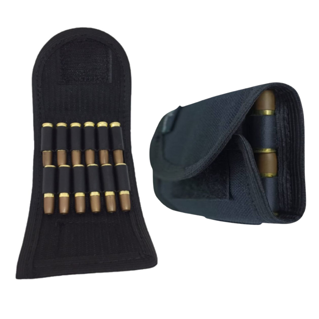 Baleiro/Cartucheiro Fechado – Porta 12 Munições | Preto | Acessório Tático em Oferta na Shopee