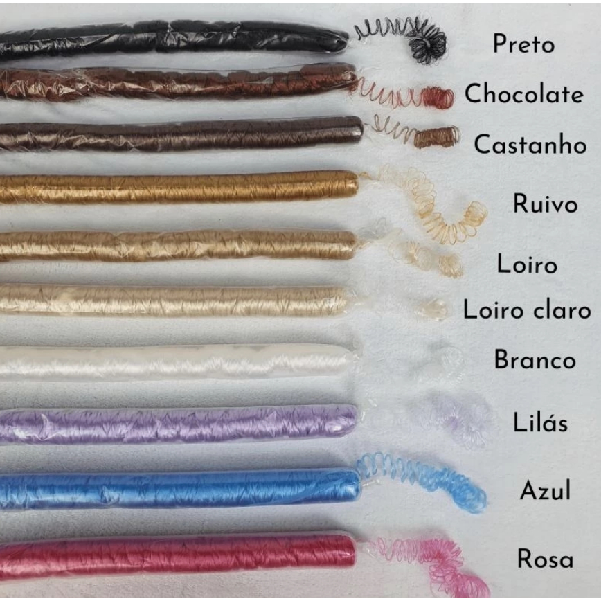 Cabelo Kanekalon cacheado( bebê reborn, bonecas de pano) em Oferta na Shopee