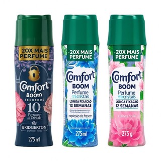 amaciante Comfort boom explosão de frescor 275gr bolinha azul perfume em cristais