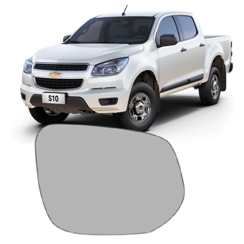 LENTE RETROVISOR COM BASE S10 2012 ATÉ 2018 LADO ESQUERDO