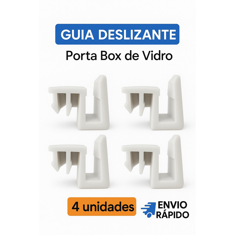 kit 2/4 unidades de Guia para box de banheiro inferior deslizante varias cores em Oferta na Shopee