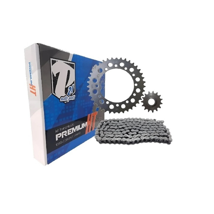 Kit Relação Transmissão P21 Lander Tenéré 250 2010 2012 2014 2016 A 2018 Prateado