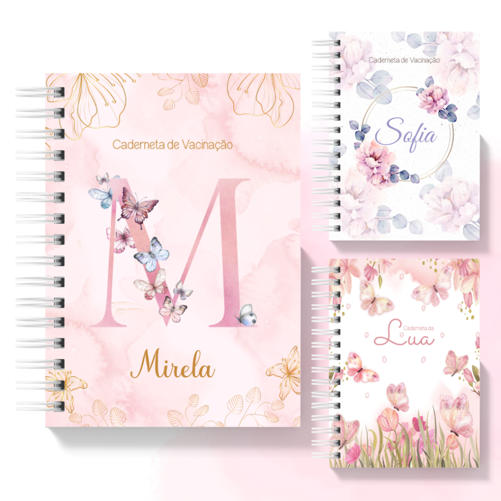 Caderneta de Vacinação/Saúde/Criança Personalizada com Nome da Bebê Infantil Menina Atualizada em Oferta na Shopee