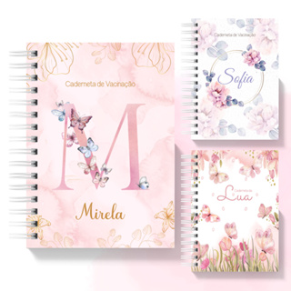 Caderneta de Vacinação/Saúde/Criança Personalizada com Nome da Bebê Infantil Menina Atualizada em Oferta na Shopee