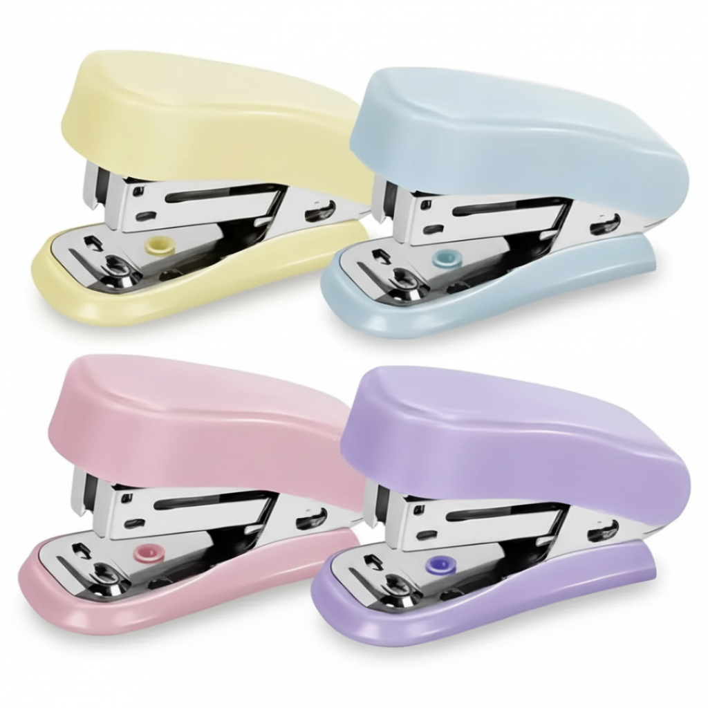 Mini Grampeador 12 Folhas Tons Pasteis Onda Pro